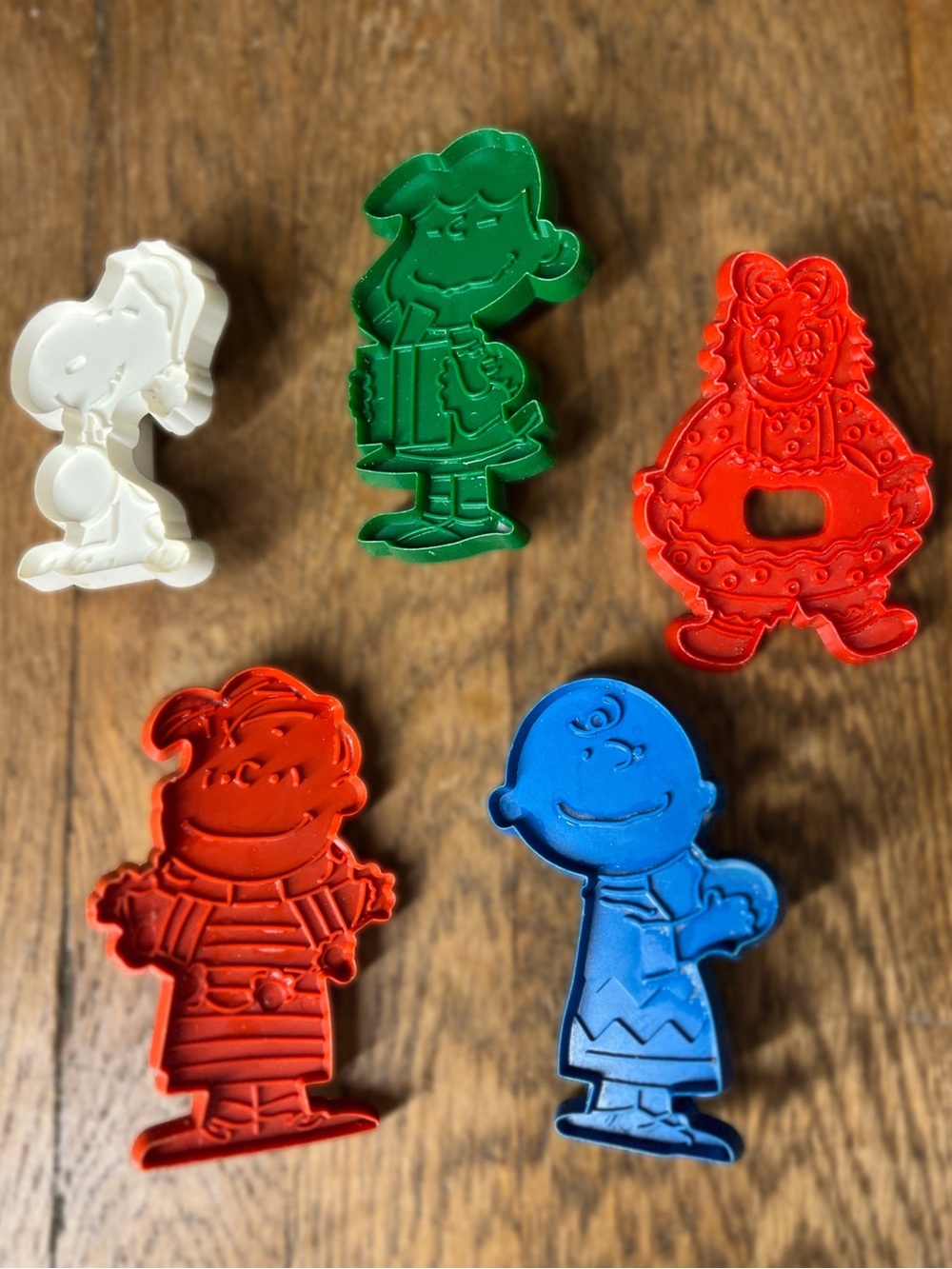Vintage 1971 Hallmark Peanuts Character Cookie Cutters Set
